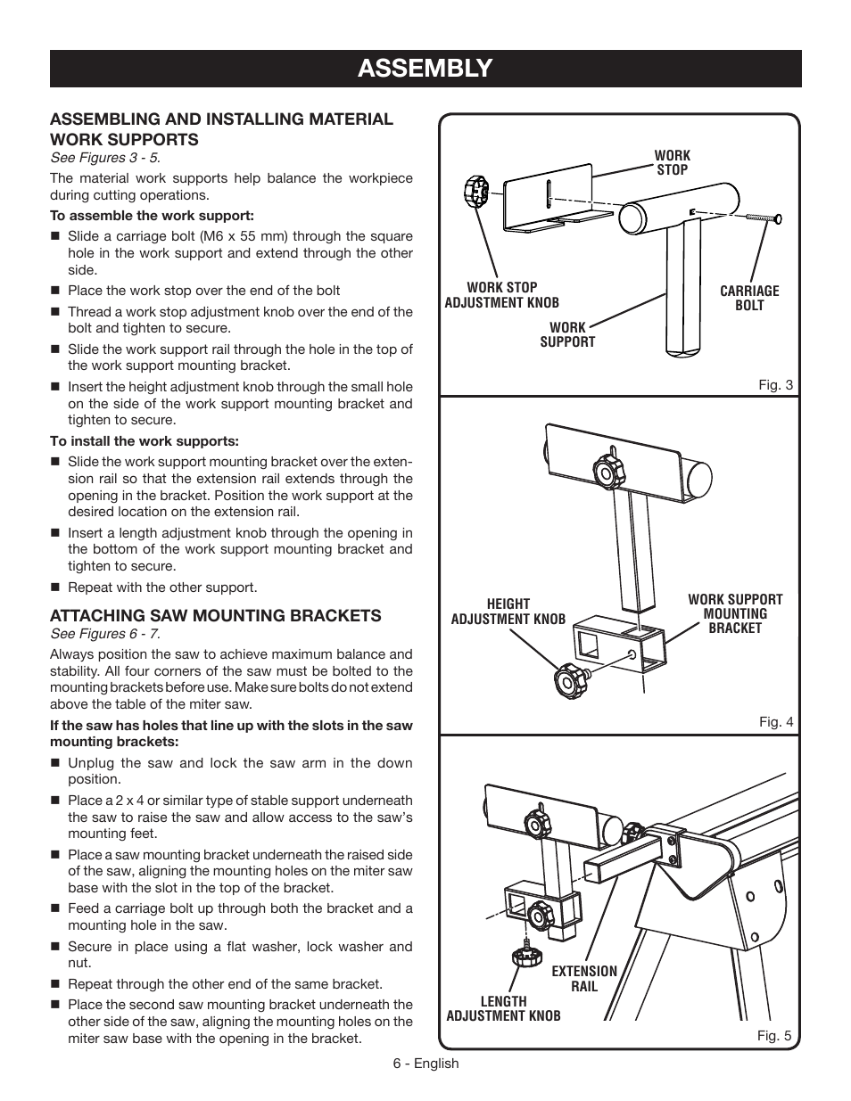 Assembly | Ryobi RMS10SB User Manual | Page 6 / 32