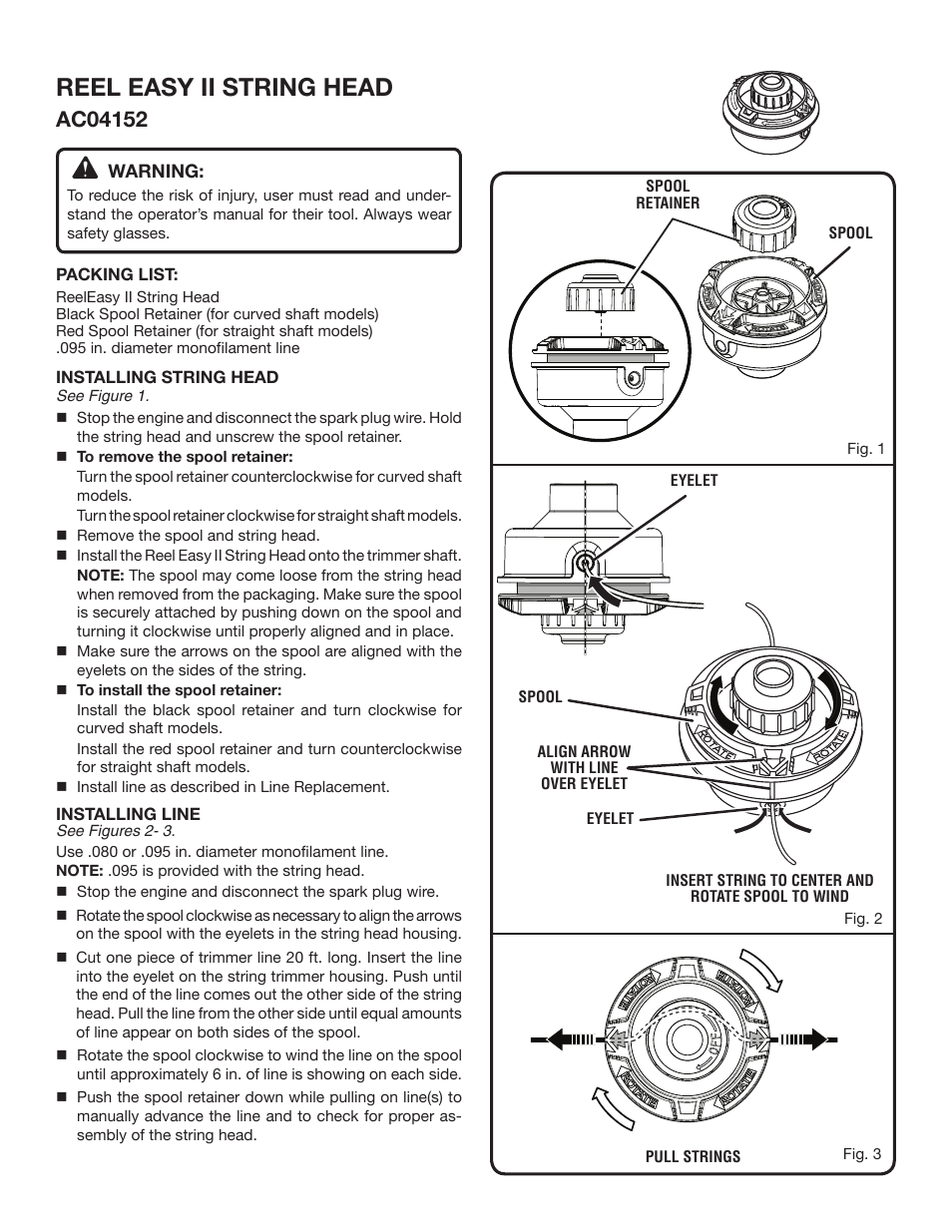 Ryobi AC04152 User Manual | 4 pages