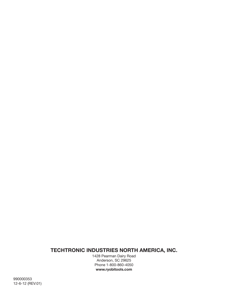 Techtronic industries north america, inc | Ryobi AC04152 User Manual | Page 4 / 4