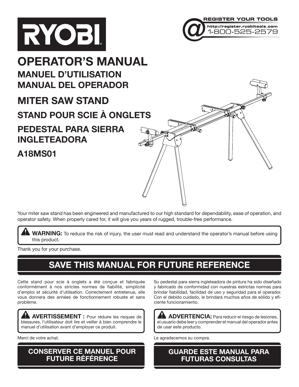 Ryobi A18MS01G User Manual | 32 pages