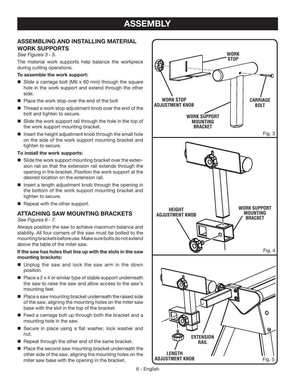 Assembly | Ryobi A18MS01G User Manual | Page 6 / 32