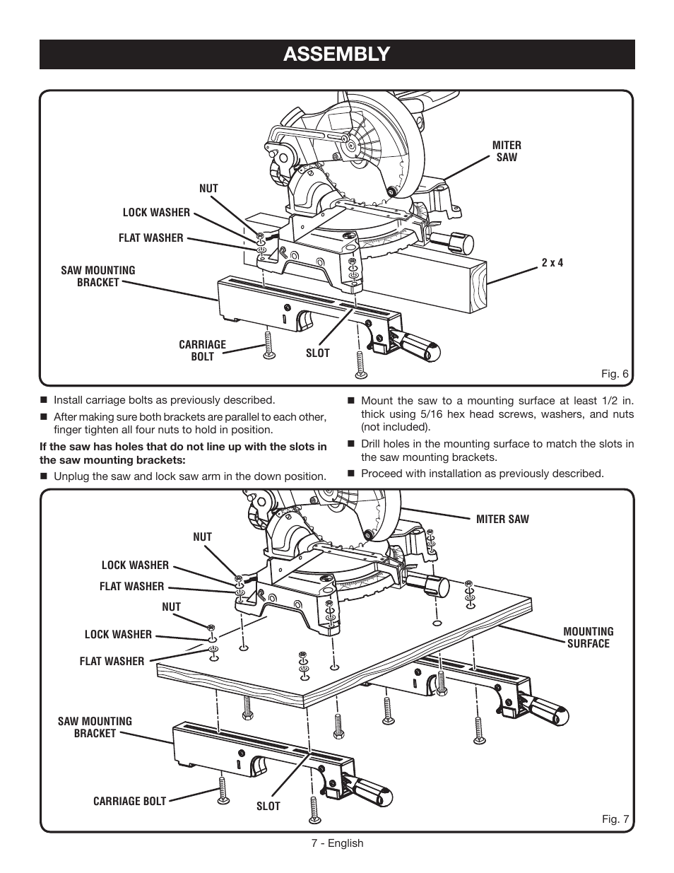 Assembly | Ryobi A18MS01G User Manual | Page 7 / 32