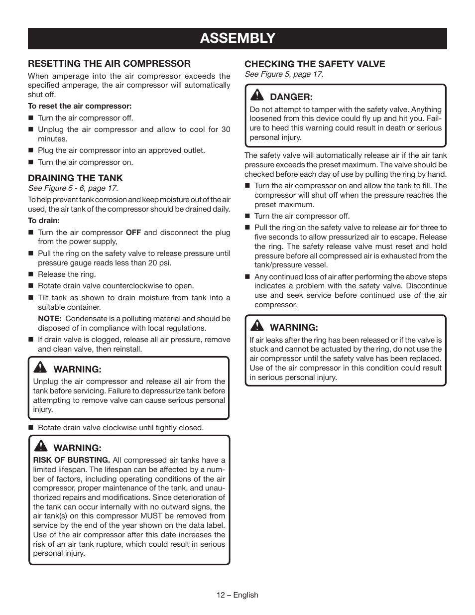 Assembly | Ryobi YG601PV1 User Manual | Page 12 / 44
