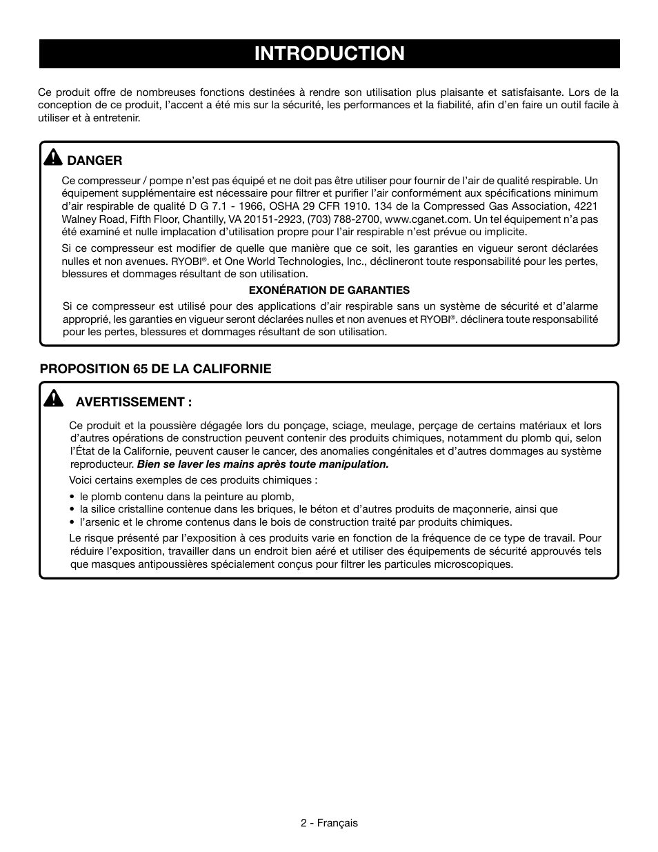 Introduction | Ryobi YG301PD User Manual | Page 15 / 44