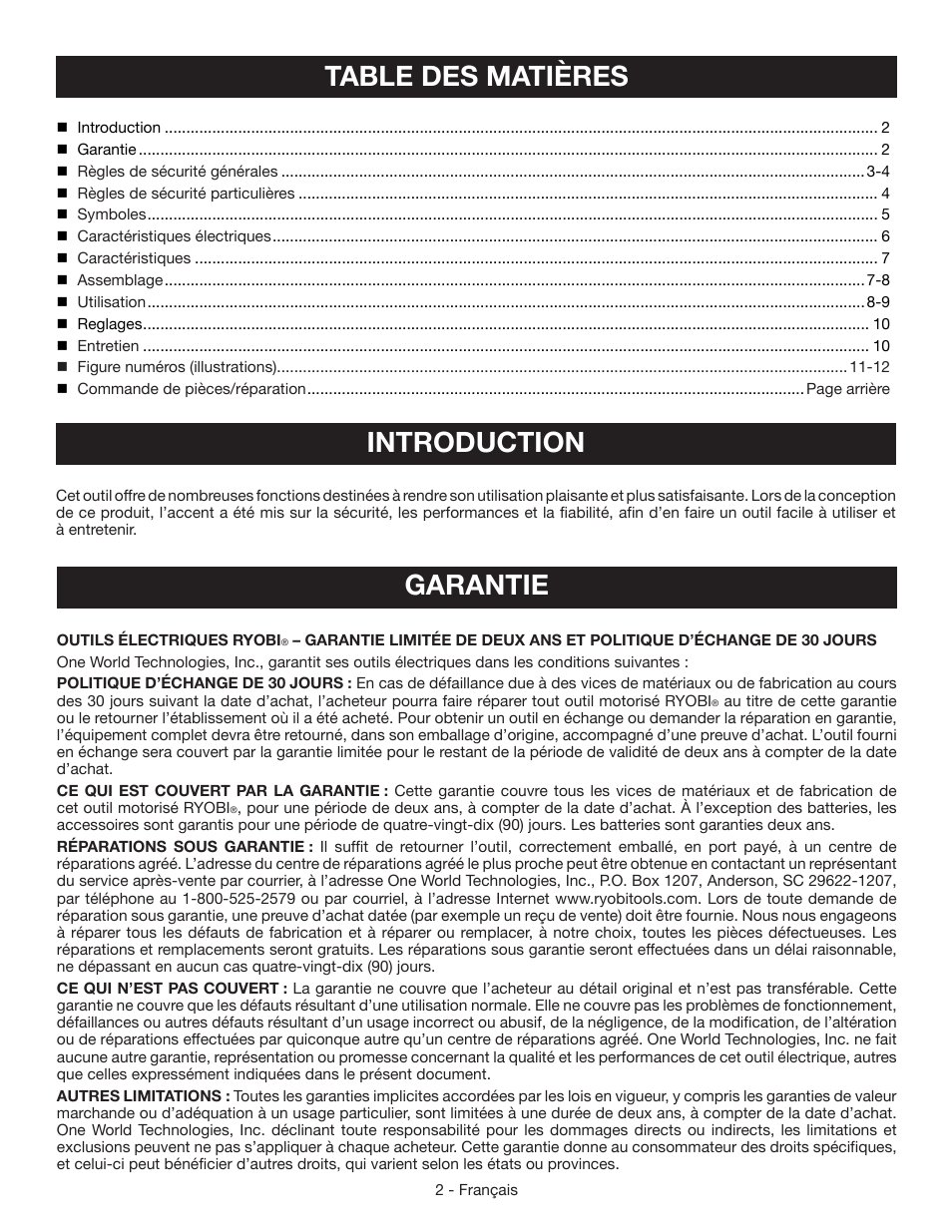 Ryobi AG402 User Manual | Page 11 / 32