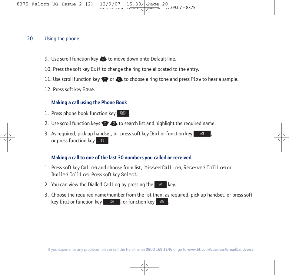 BT FALCON 8375 User Manual | Page 20 / 44