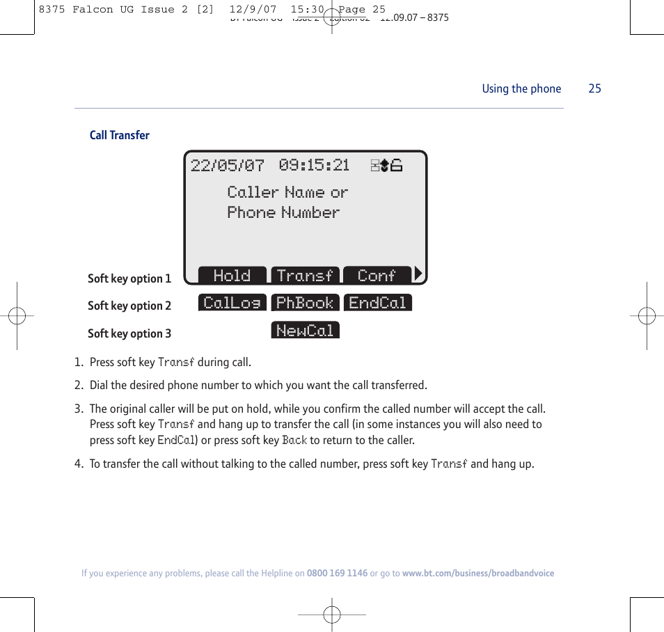 Conf | BT FALCON 8375 User Manual | Page 25 / 44