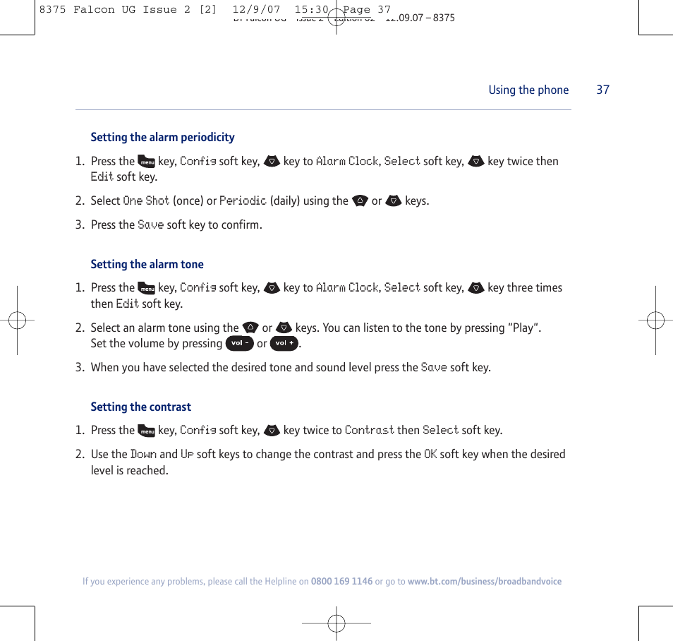 BT FALCON 8375 User Manual | Page 37 / 44