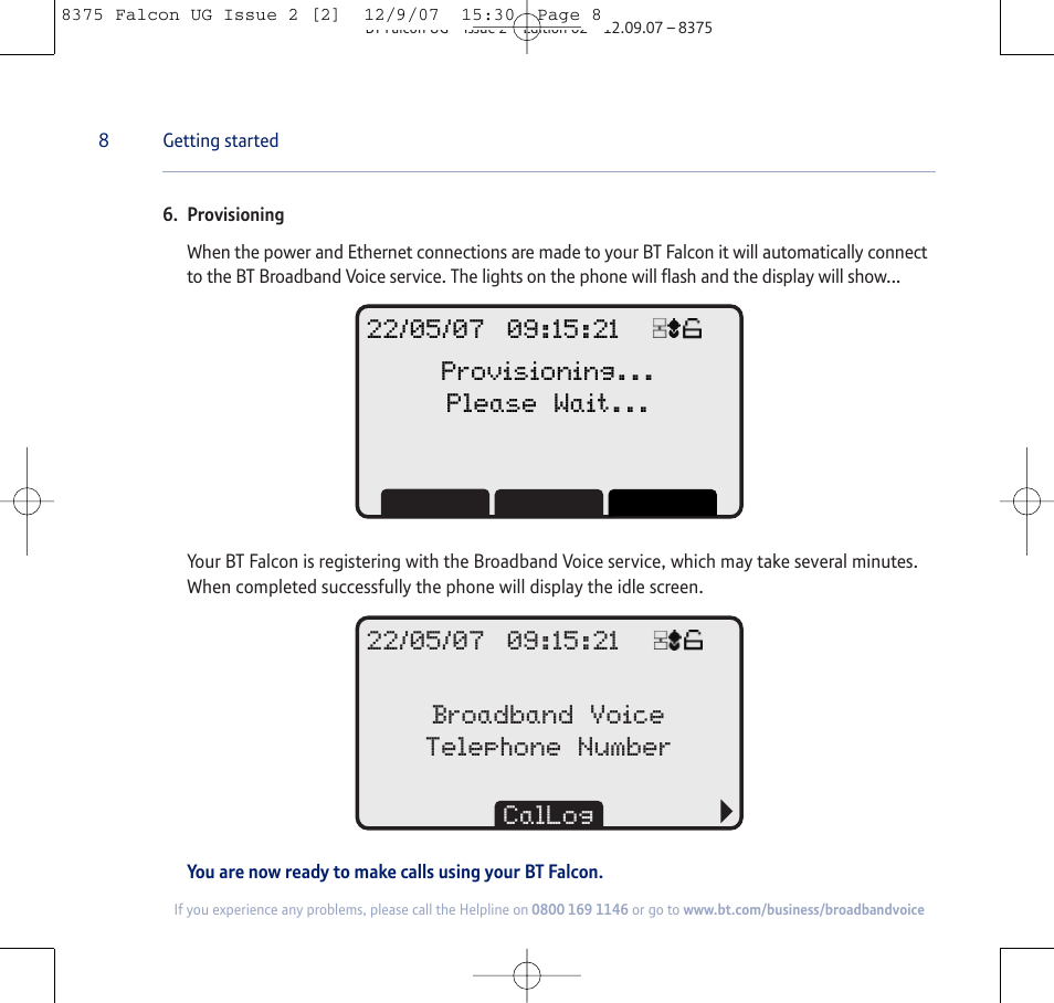 BT FALCON 8375 User Manual | Page 8 / 44
