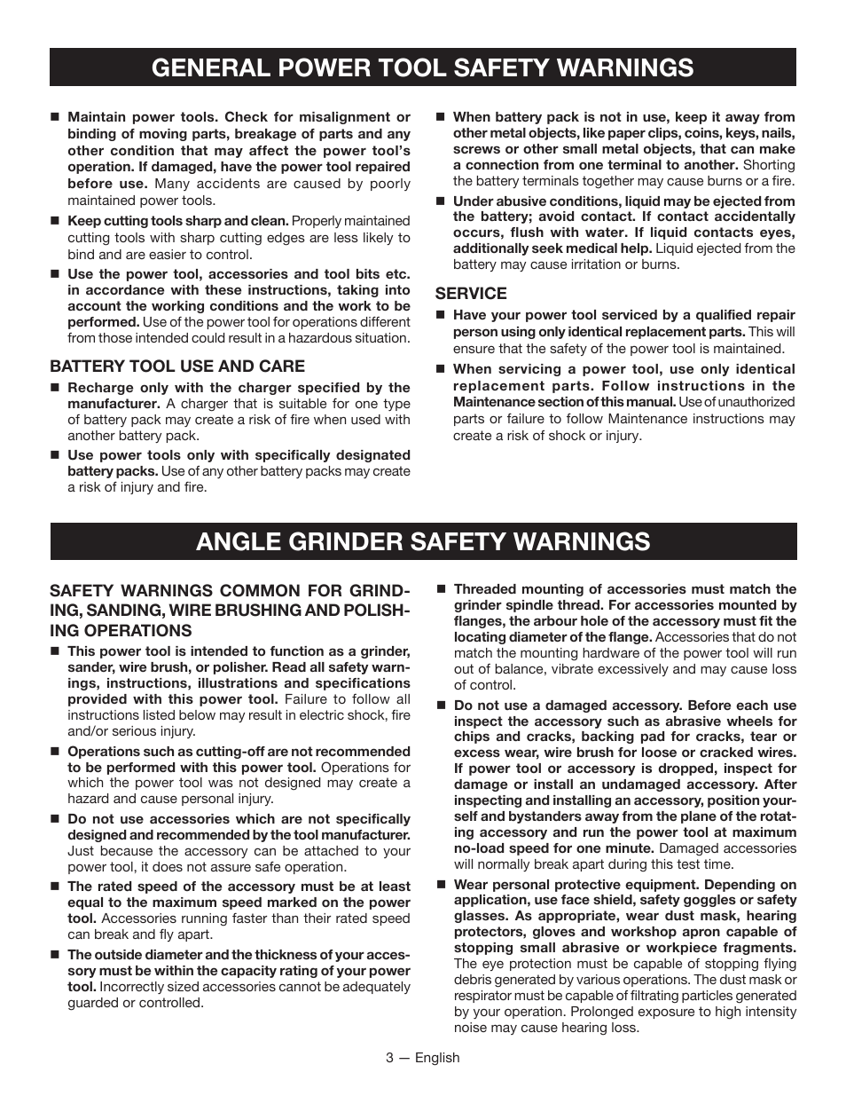Ryobi P4221 User Manual | Page 3 / 32