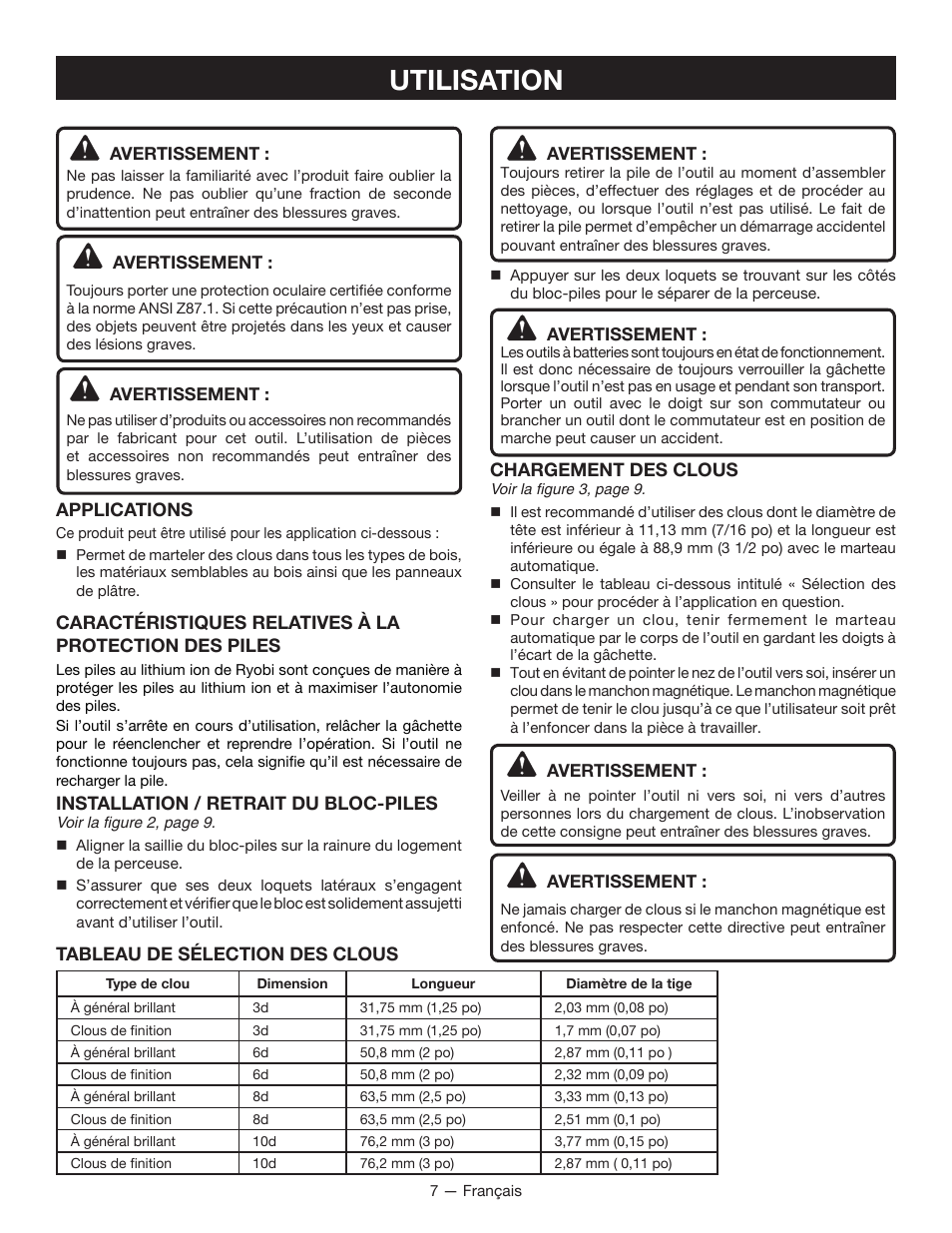 Utilisation | Ryobi JG001 User Manual | Page 14 / 24