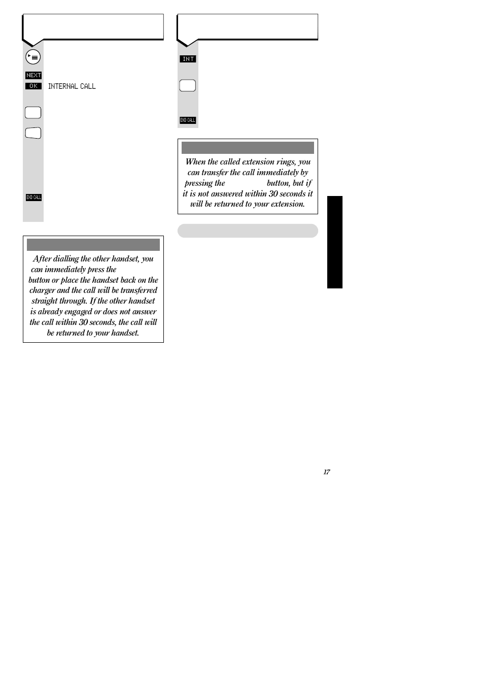 Using the phonebook, Quick call transfer | BT 1015  EN User Manual | Page 19 / 46