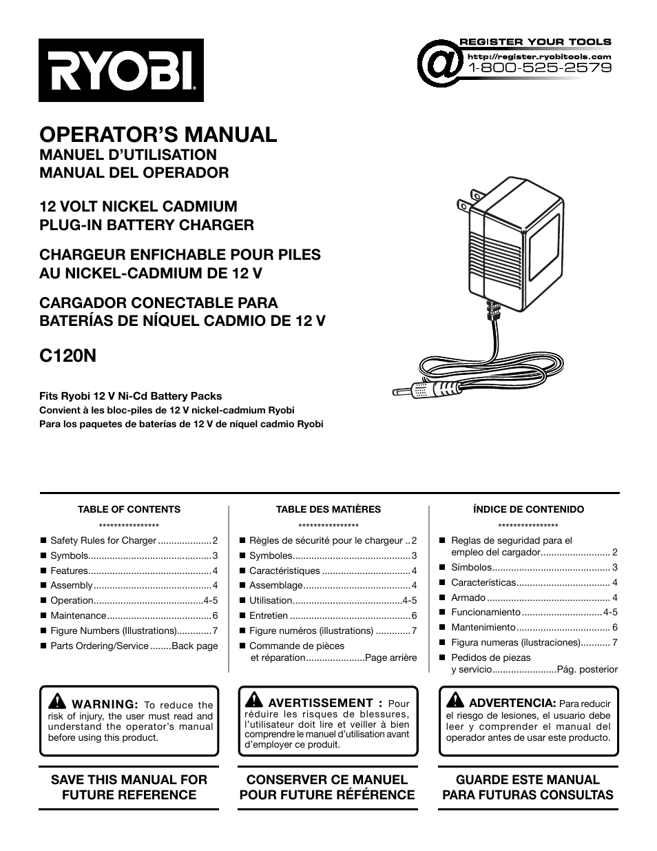 Ryobi C120N User Manual | 20 pages