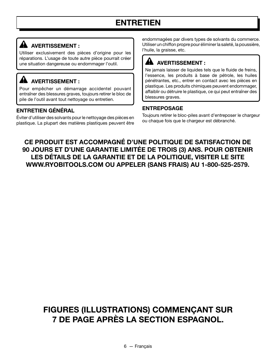 Entretien | Ryobi C120N User Manual | Page 11 / 20