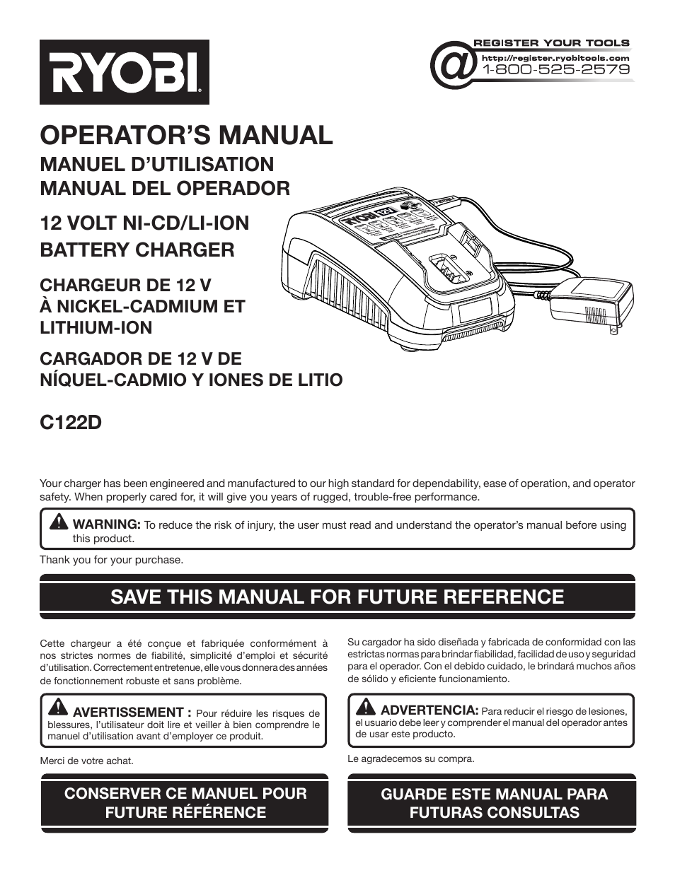 Ryobi C122D User Manual | 24 pages