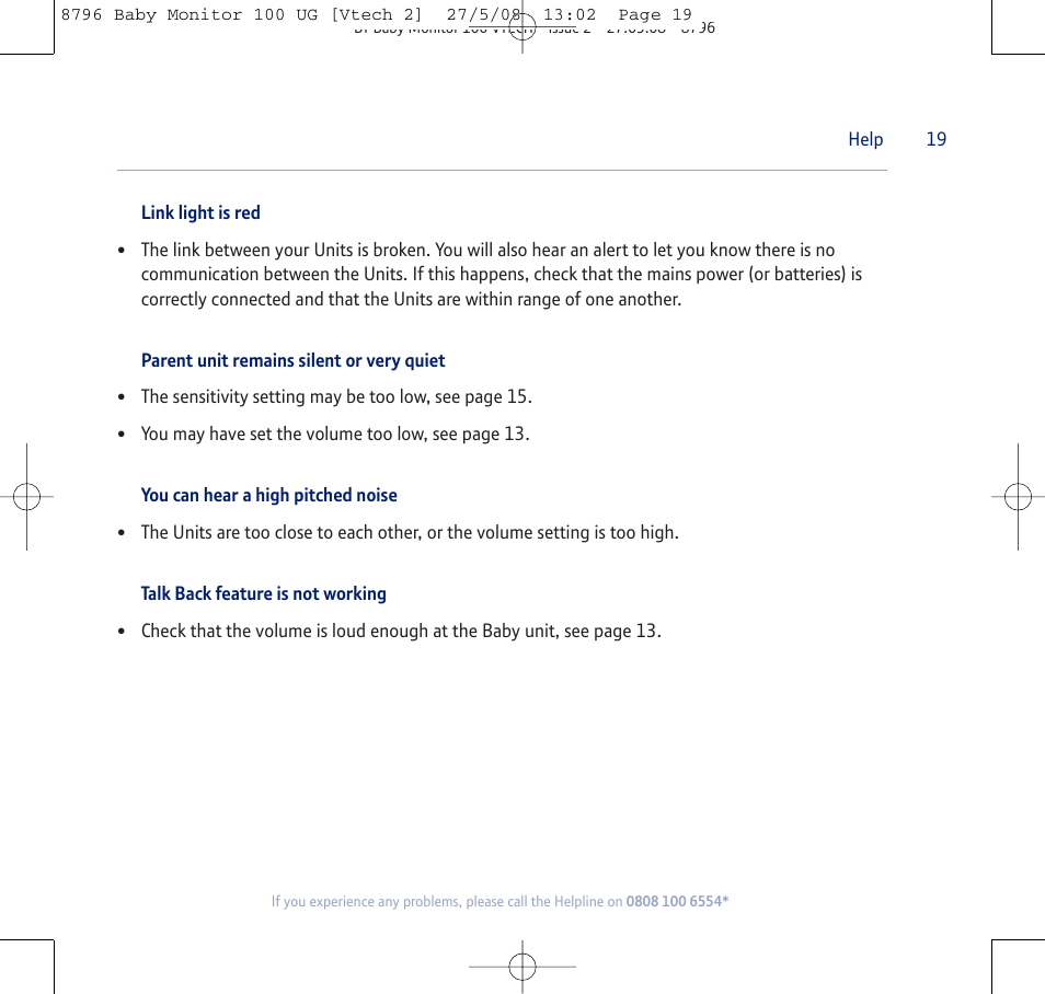 BT VTECH User Manual | Page 19 / 24