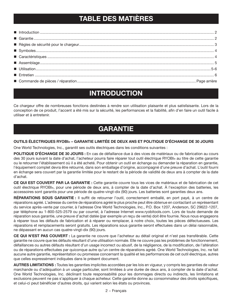 Ryobi P111 User Manual | Page 8 / 20