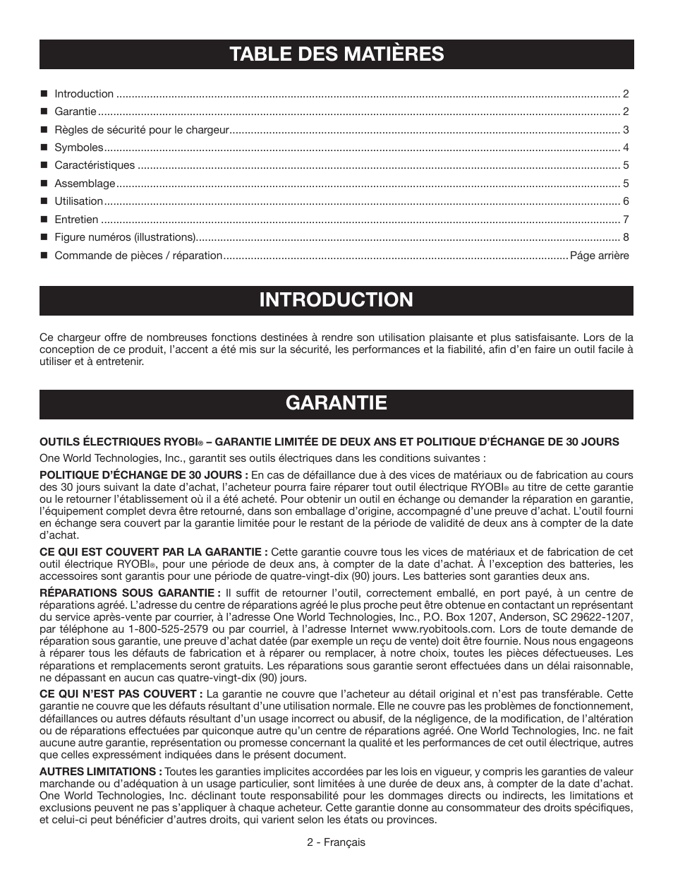 Ryobi P112 User Manual | Page 9 / 24