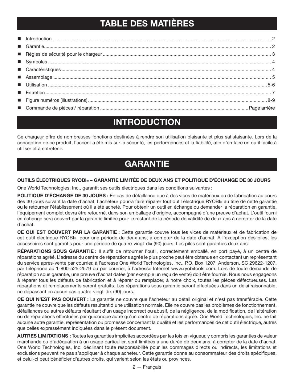 Ryobi P113 User Manual | Page 8 / 24