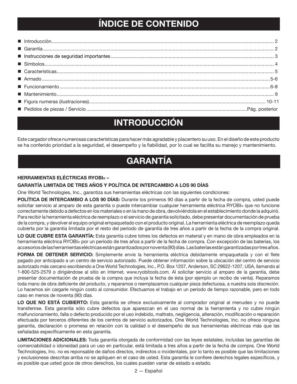 Ryobi P125 User Manual | Page 18 / 28