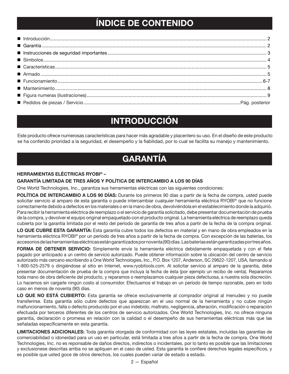 Ryobi P116 User Manual | Page 16 / 24