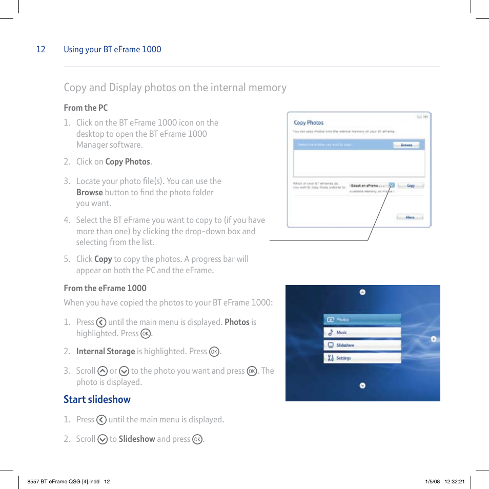 BT eFrame 1000 User Manual | Page 12 / 16