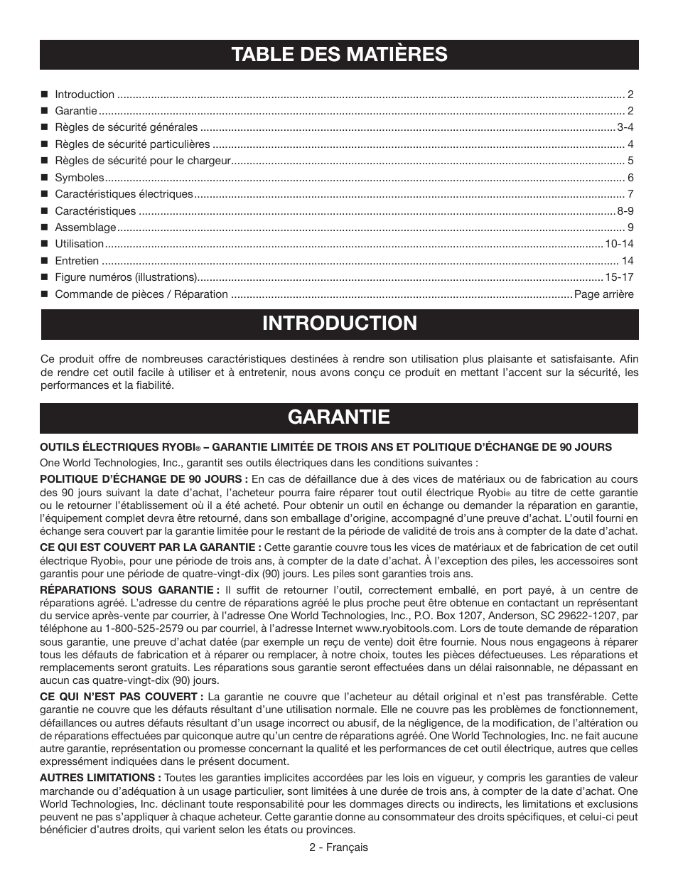 Ryobi P745 User Manual | Page 15 / 44