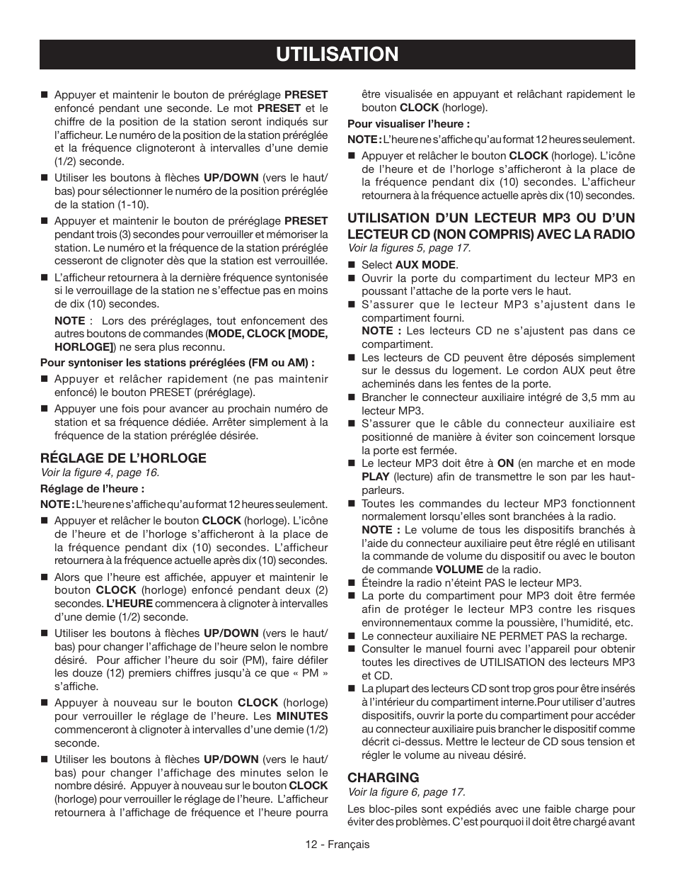 Utilisation | Ryobi P745 User Manual | Page 25 / 44