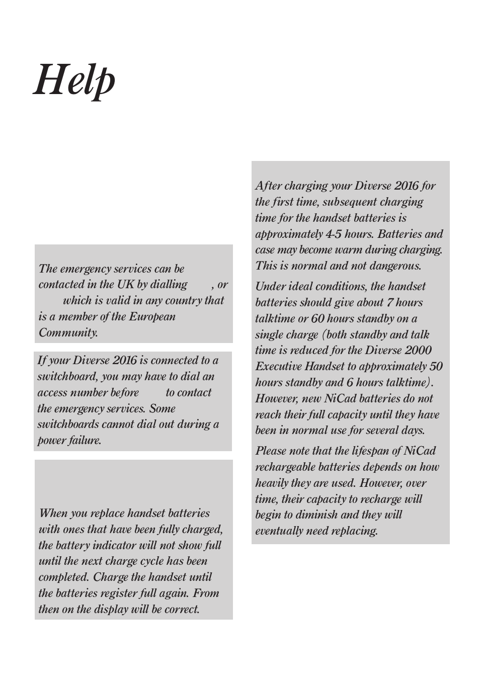 Help | BT Diverse 2016 User Manual | Page 62 / 69