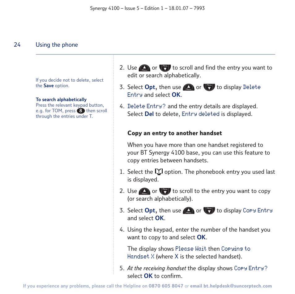 BT SYNERGY 4100 User Manual | Page 24 / 84