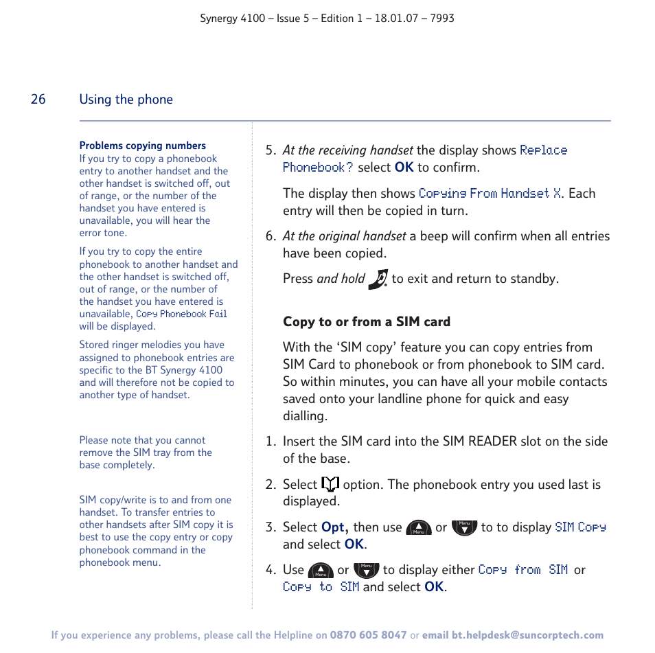 BT SYNERGY 4100 User Manual | Page 26 / 84