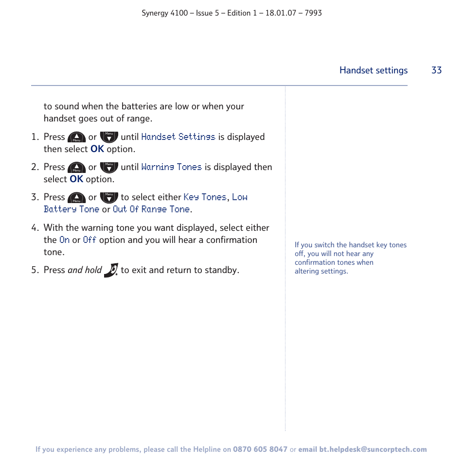 BT SYNERGY 4100 User Manual | Page 33 / 84