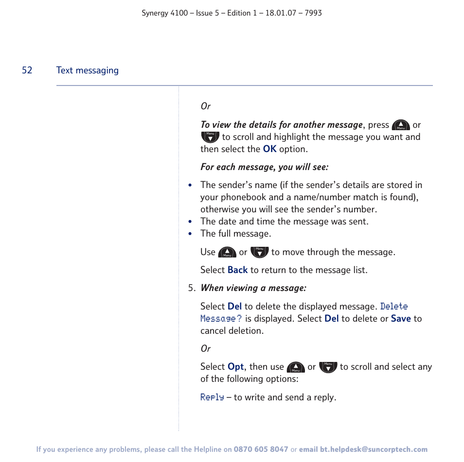 BT SYNERGY 4100 User Manual | Page 52 / 84