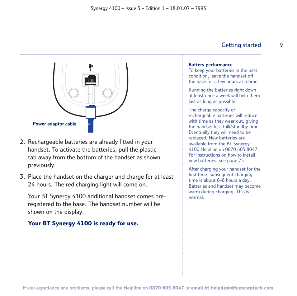 BT SYNERGY 4100 User Manual | Page 9 / 84