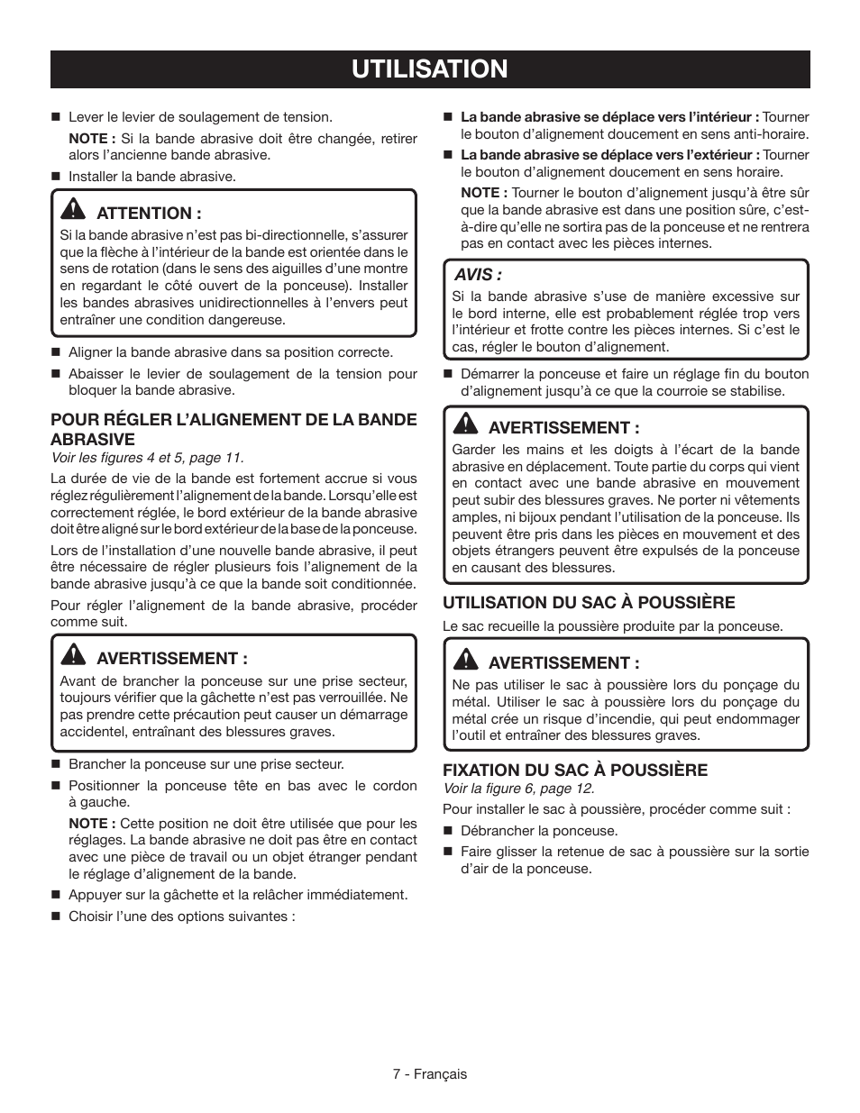 Utilisation | Ryobi BE3182G User Manual | Page 16 / 32