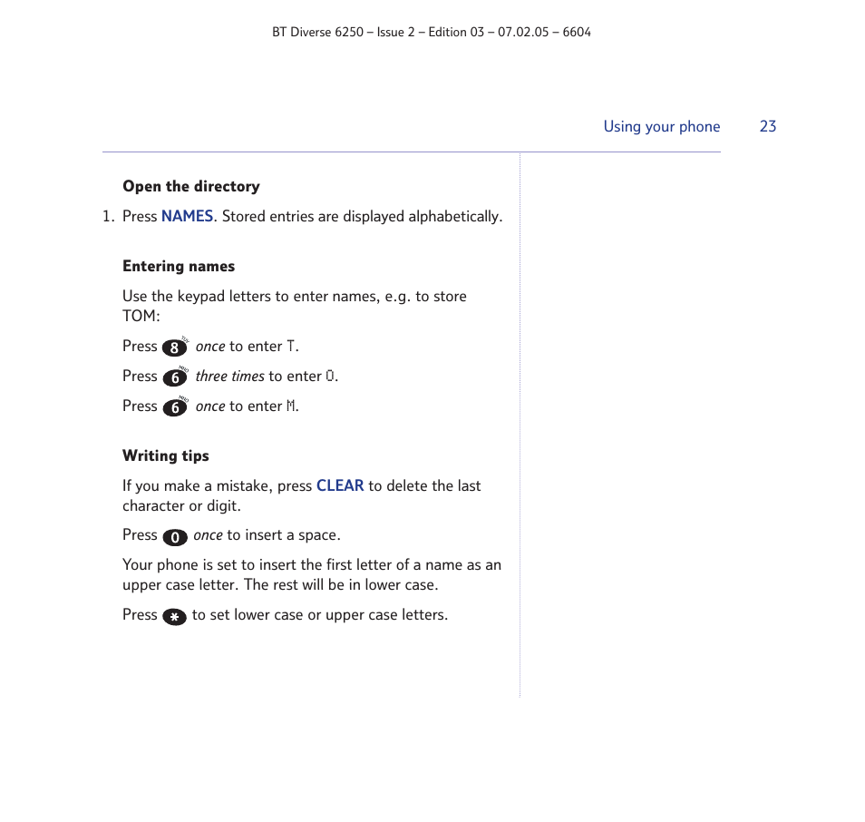BT DIVERSE 6250 User Manual | Page 23 / 88