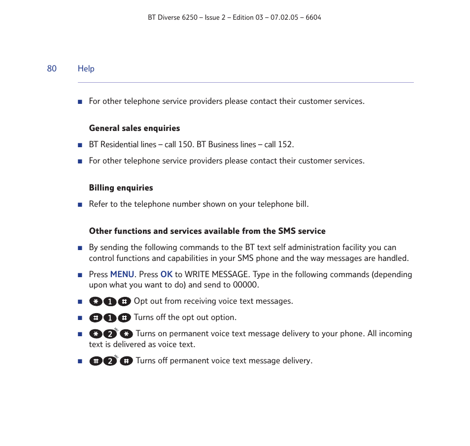 BT DIVERSE 6250 User Manual | Page 80 / 88
