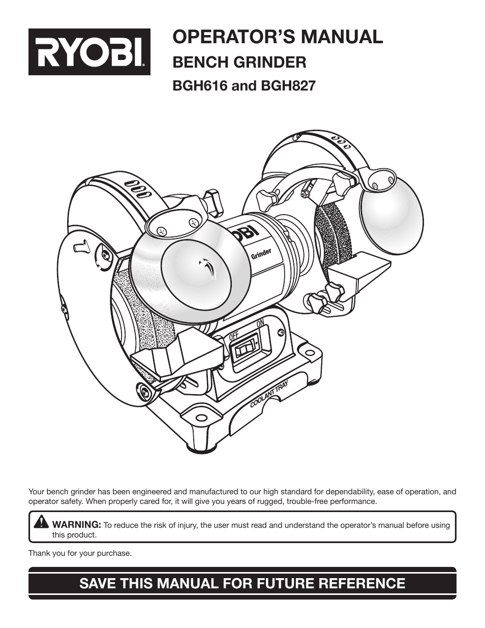 Ryobi BGH616 User Manual | 18 pages