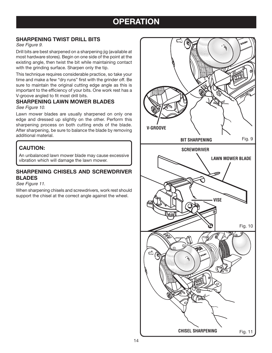 Operation | Ryobi BGH616 User Manual | Page 14 / 18