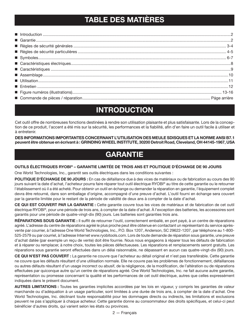 Ryobi BGH6110 User Manual | Page 13 / 40