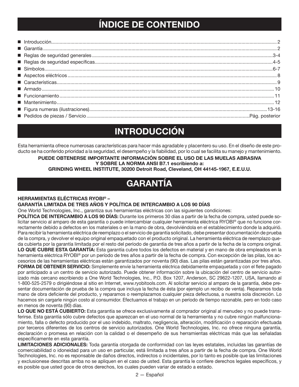 Ryobi BGH6110 User Manual | Page 24 / 40