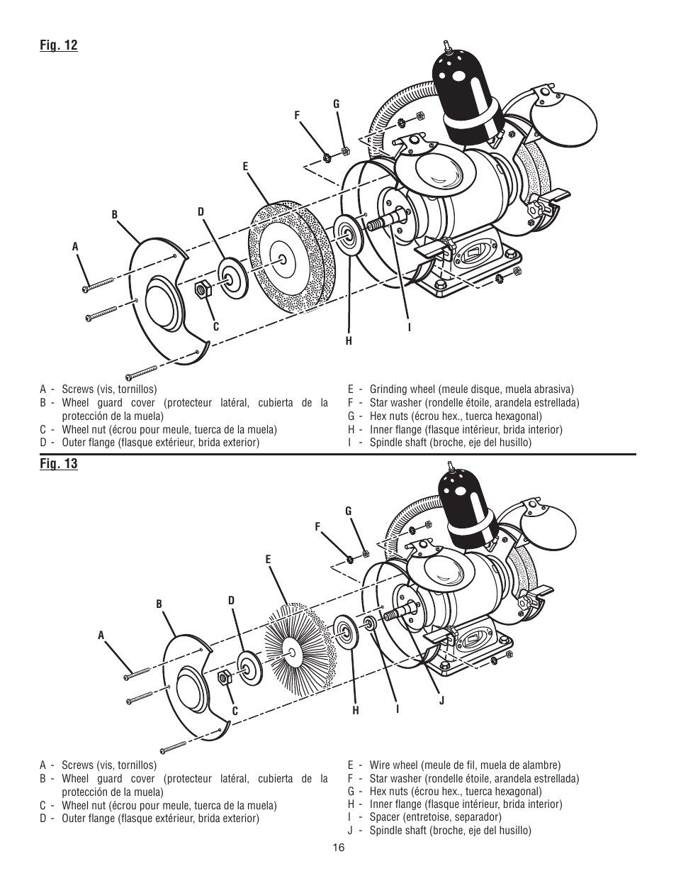 Fig. 13 fig. 12 | Ryobi BGH6110 User Manual | Page 38 / 40