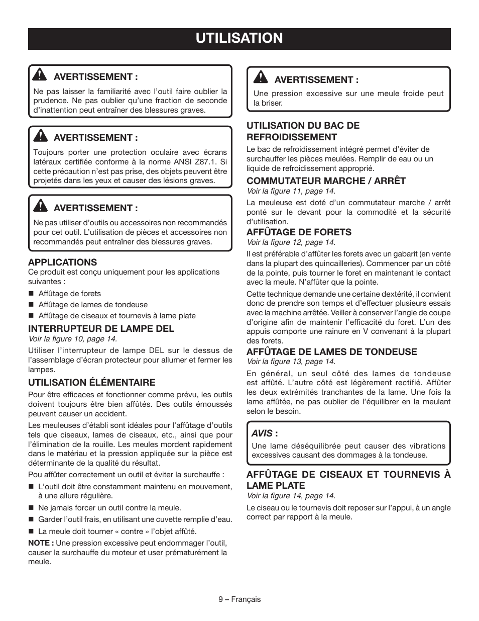 Utilisation | Ryobi BG828G User Manual | Page 18 / 36
