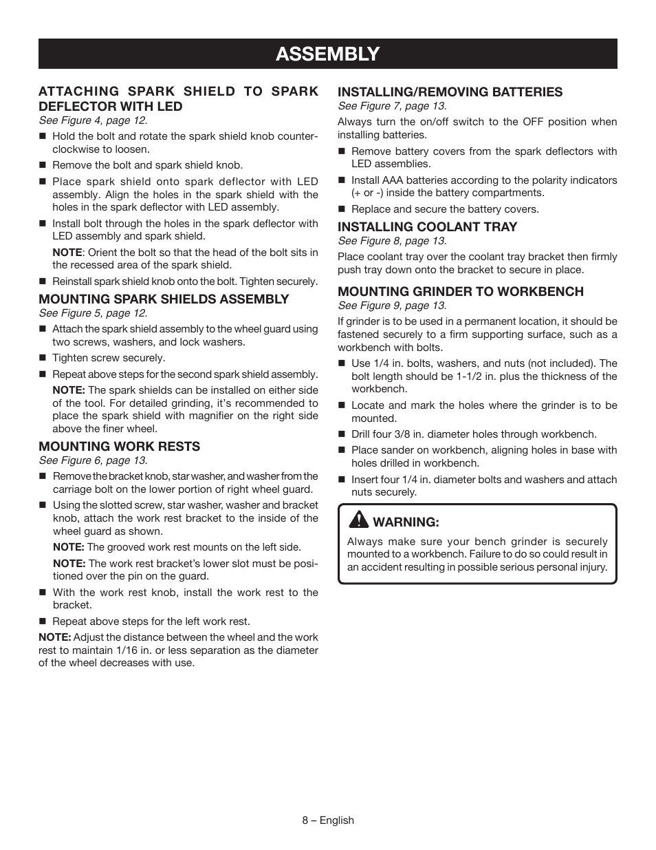 Assembly | Ryobi BG828G User Manual | Page 8 / 36
