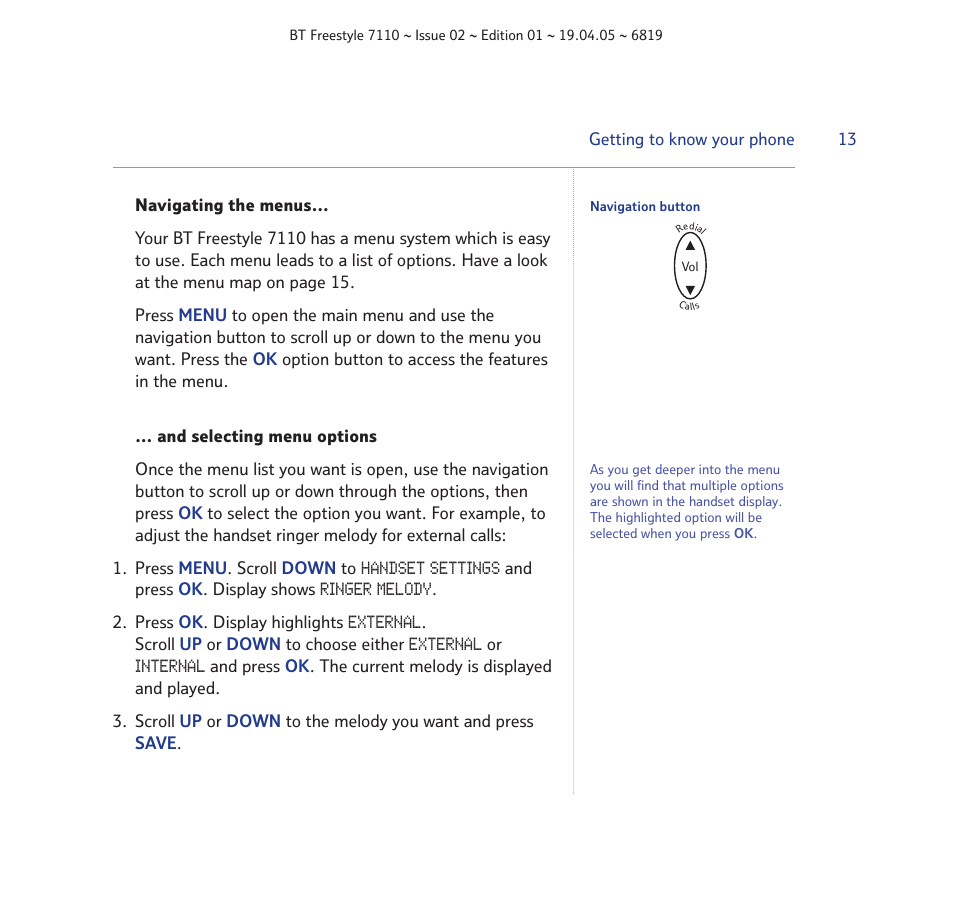 BT FREESTYLE 7110 User Manual | Page 13 / 74