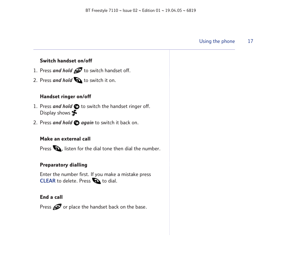 BT FREESTYLE 7110 User Manual | Page 17 / 74