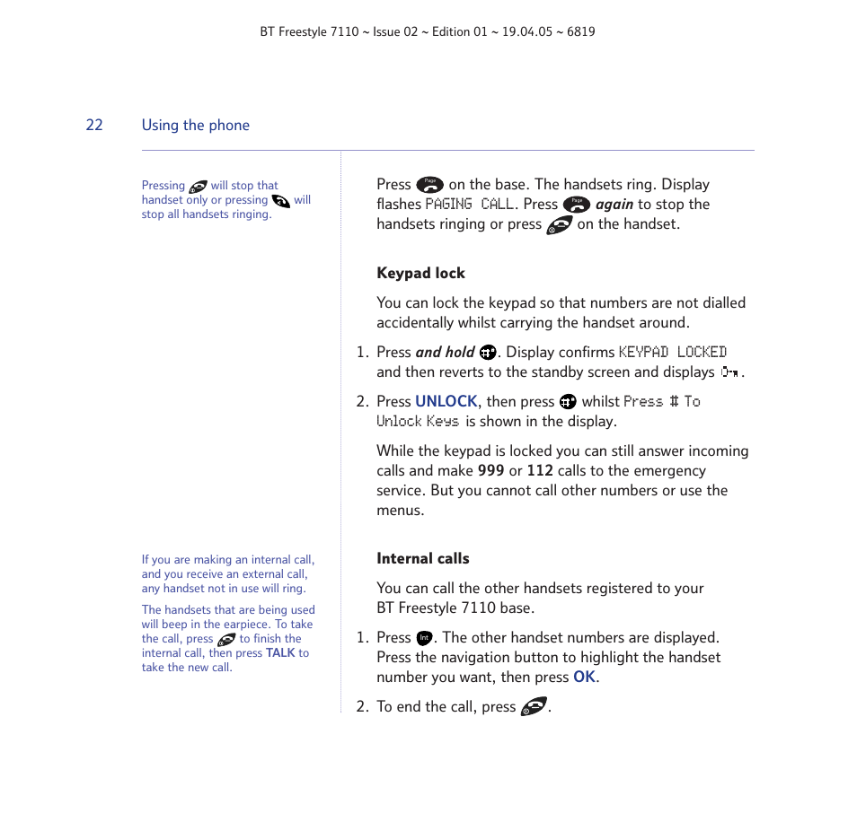 BT FREESTYLE 7110 User Manual | Page 22 / 74