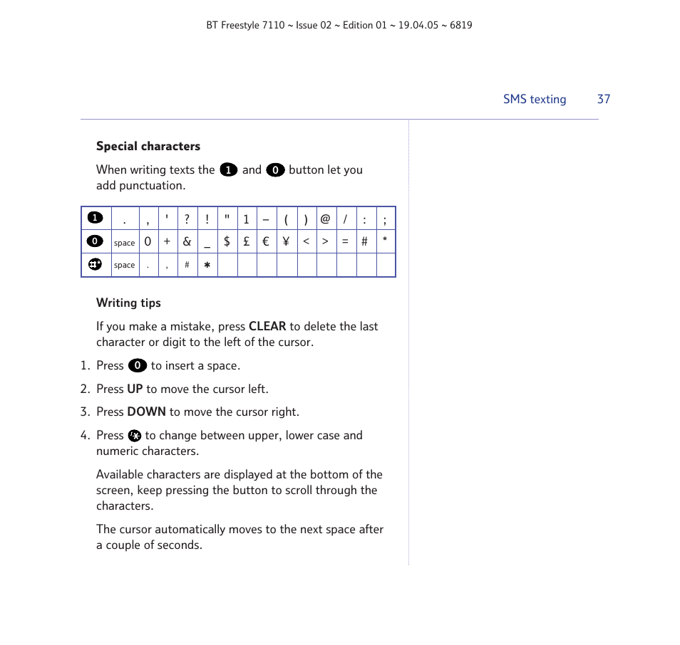 BT FREESTYLE 7110 User Manual | Page 37 / 74