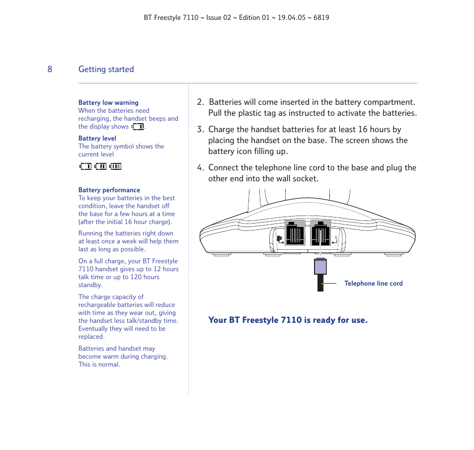 BT FREESTYLE 7110 User Manual | Page 8 / 74