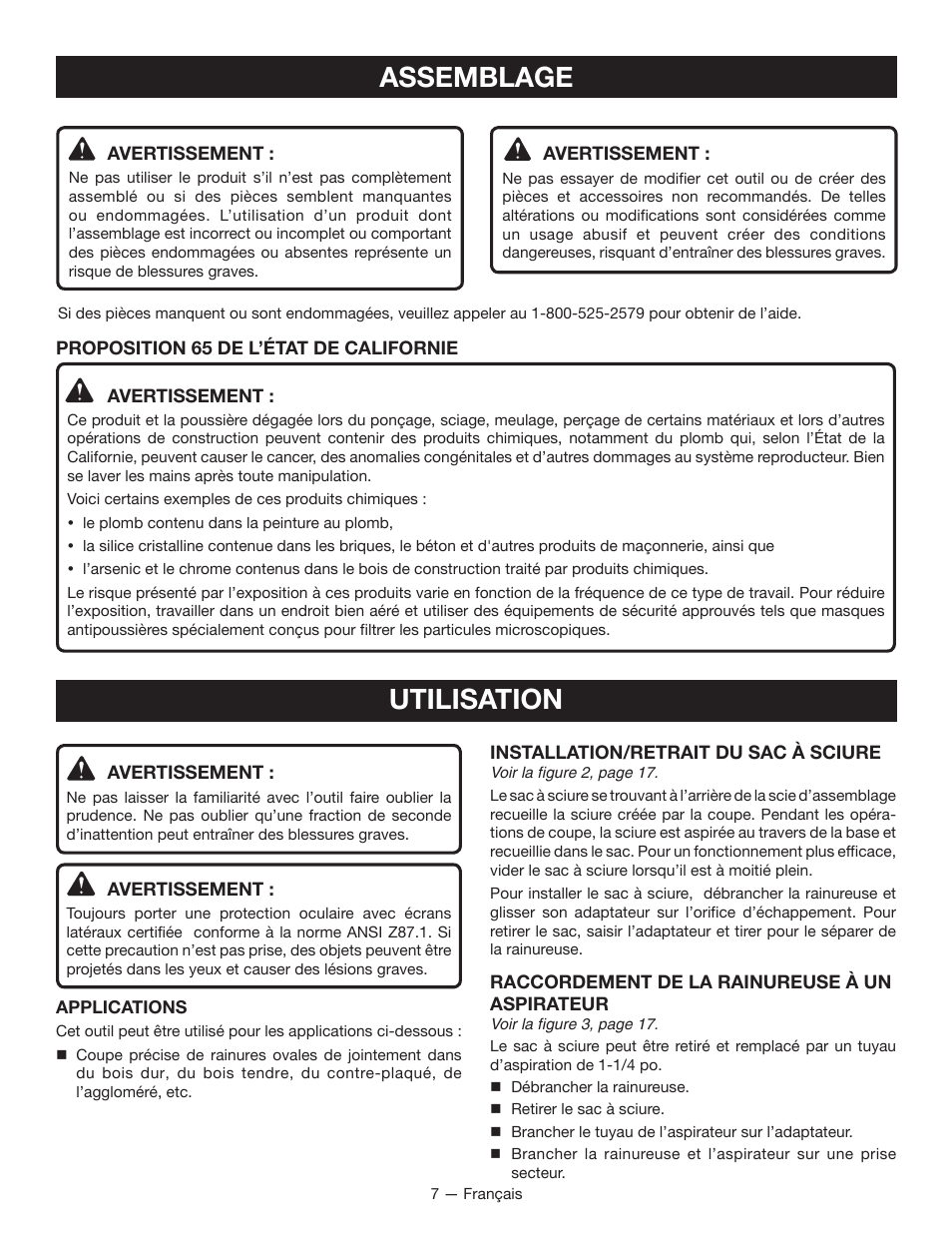 Assemblage, Utilisation | Ryobi JM82G User Manual | Page 22 / 52